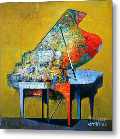 Piano Art Series Metal Print featuring the painting piano No.36 by Zheng Li