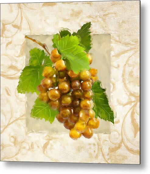 Wine Metal Print featuring the painting Pinot Gris II by Lourry Legarde