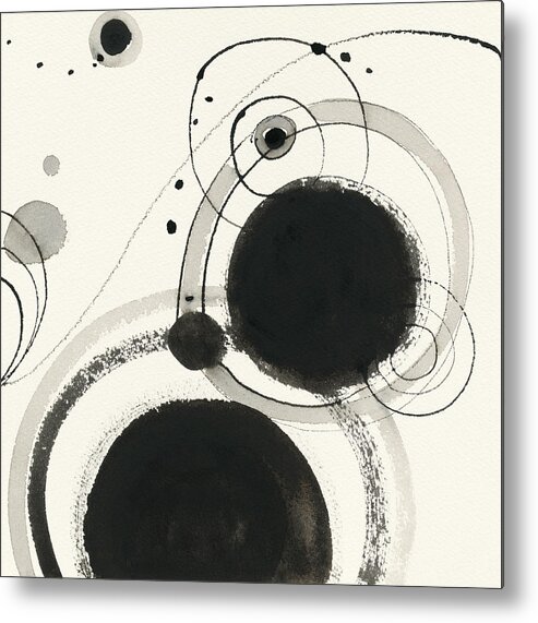Abstract Metal Print featuring the painting Planetary IIi by Shirley Novak