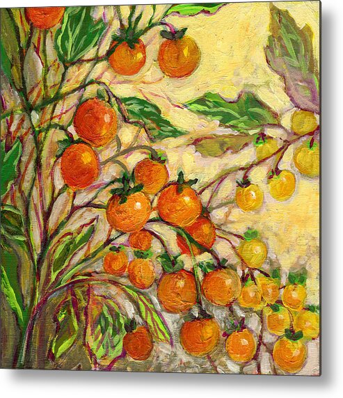 Tomato Metal Print featuring the painting Plein Air Garden Series No 15 by Jennifer Lommers