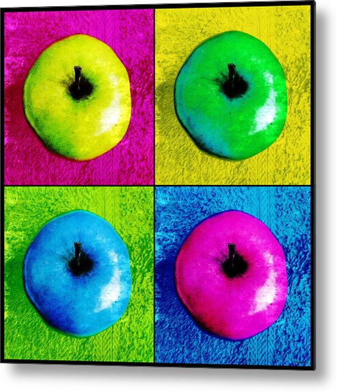 Apples Metal Print featuring the photograph Pop Art Apples by Shawna Rowe