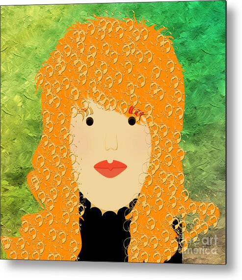 Andee Design Metal Print featuring the digital art Porcelain Doll 35 by Andee Design