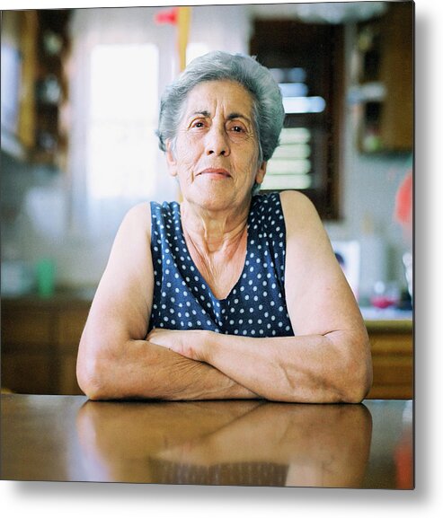 People Metal Print featuring the photograph Portrait Of A Senior Woman by Thanasis Zovoilis