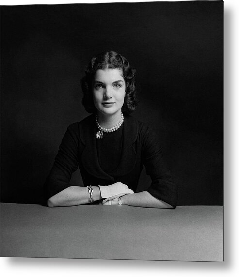 Prominent Persons Metal Print featuring the photograph Portrait Of Jacqueline Bouvier by Richard Rutledge