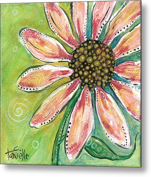 Floral Metal Print featuring the painting Pretty in Pink by Tanielle Childers