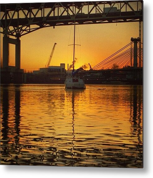  Metal Print featuring the photograph Pretty Sunrise In Downtown Portland by Mike Warner