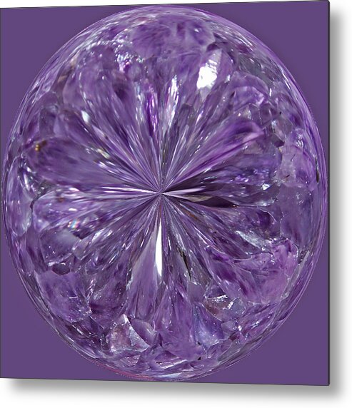 Amethyst Metal Print featuring the photograph Purple Crystal Gem by Tikvah's Hope