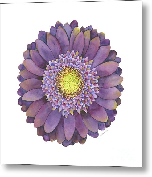 Flower Metal Print featuring the painting Purple Gerbera Daisy by Amy Kirkpatrick