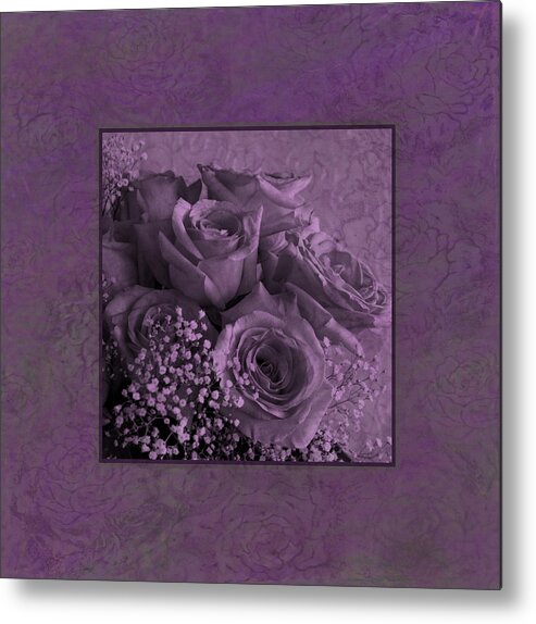 Lavender Roses Metal Print featuring the photograph Purple Roses Delight by Sandra Foster