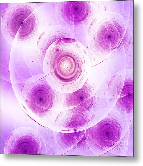 Radiant Orchid Metal Print featuring the digital art Purple Rosettes by Andee Design