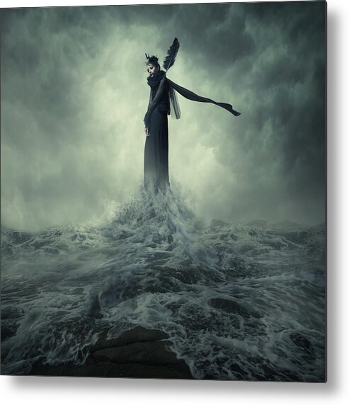 Water Metal Print featuring the photograph Queen Of The Darkness by Hardibudi