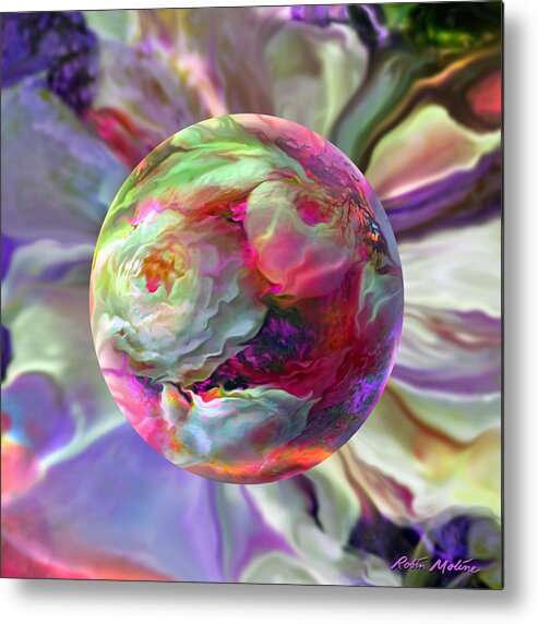 Roses Metal Print featuring the painting Rainbow of Roses by Robin Moline