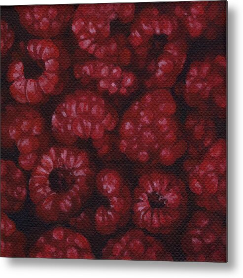 Summer Metal Print featuring the painting Raspberries by Natasha Denger