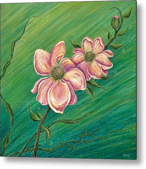 Floral Metal Print featuring the painting Remember My Spirit by Tanielle Childers