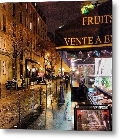 Paris Metal Print featuring the photograph #restaurant The #boss Took Me To. They by Rich Butler