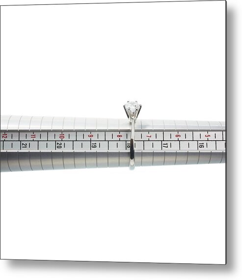 Ring Size Measuring Tool And Ring Metal Print by Science Photo Library -  Fine Art America