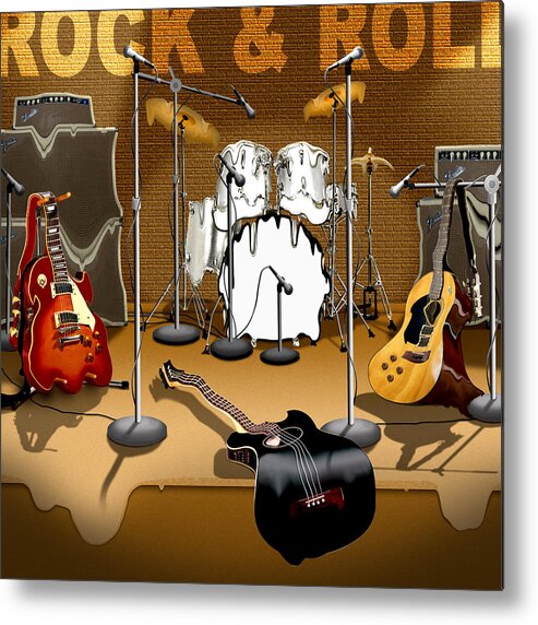 Rock And Roll Metal Print featuring the photograph Rock and Roll Meltdown by Mike McGlothlen