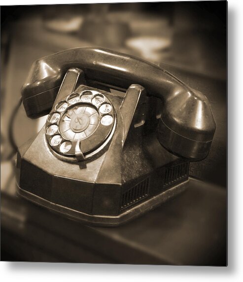 Vintage Look Metal Print featuring the photograph Rotary Phone by Mike McGlothlen