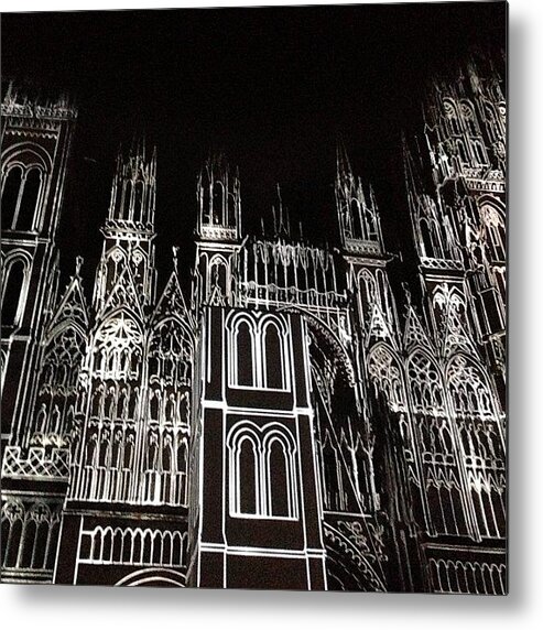 Cathedral Metal Print featuring the photograph Rouen Cathedral by Mel Thomas