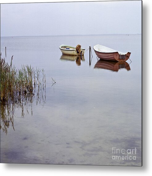 Heiko Metal Print featuring the photograph Rowboats on Nonnensee by Heiko Koehrer-Wagner