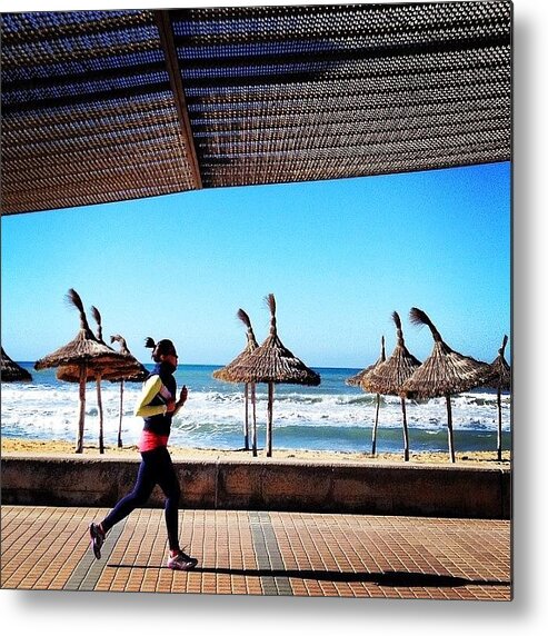 Igersspain Metal Print featuring the photograph #running In #mallorca #majorca by Balearic Discovery