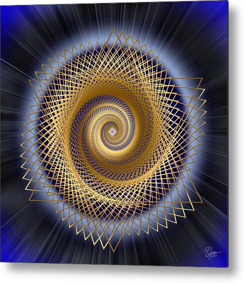 Endre Metal Print featuring the digital art Sacred Geometry 206 by Endre Balogh