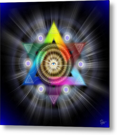 Endre Metal Print featuring the digital art Sacred Geometry 347 by Endre Balogh