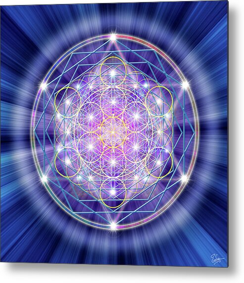 Endre Metal Print featuring the digital art Sacred Geometry 46 by Endre Balogh