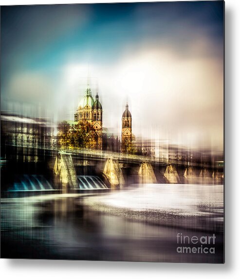 1x1 Metal Print featuring the photograph Sankt Lukas Kirche by Hannes Cmarits