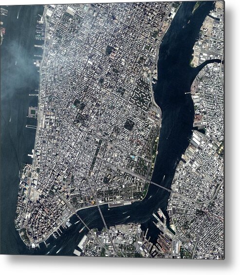 High Angle View Metal Print featuring the photograph Satellite Image by DigitalGlobe
