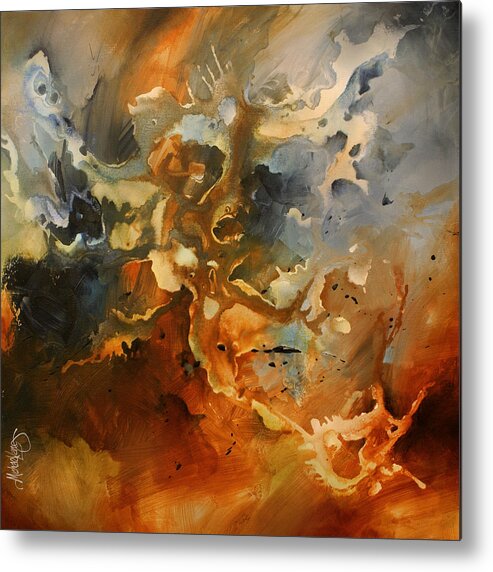 Large Metal Print featuring the painting 'Searching for Chaos' by Michael Lang