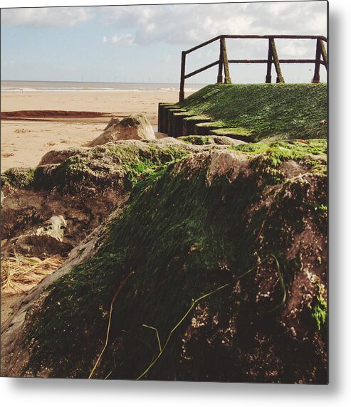 Anderby Creek Metal Print featuring the photograph Seaweed on the Rocks by Gemma Knight