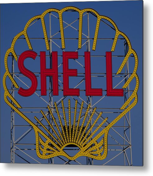 Cambridgeside Metal Print featuring the photograph Shell Sign Cambridgeside by Allan Morrison
