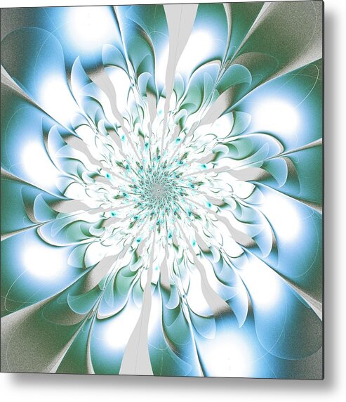 Flower Metal Print featuring the digital art Shining Beauty by Anastasiya Malakhova