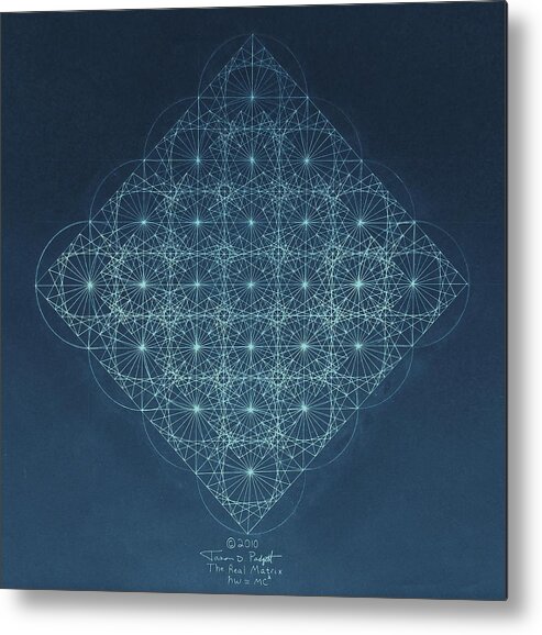 Fractal Metal Print featuring the drawing Sine Cosine and Tangent Waves by Jason Padgett