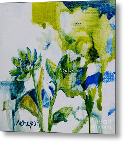 Hortensia Metal Print featuring the painting Small is Nice by Donna Acheson-Juillet