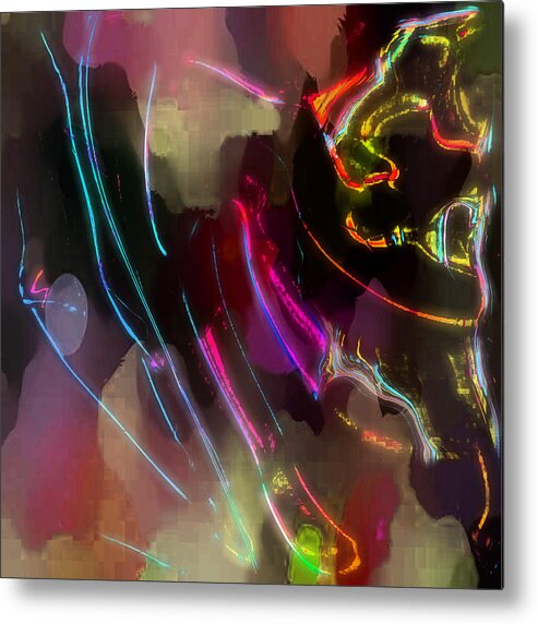 Abstract Metal Print featuring the digital art Smart as Paint by Jim Williams
