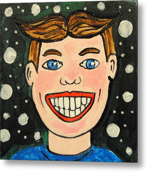 Asbury Park Metal Print featuring the painting Smiling Boy by Patricia Arroyo