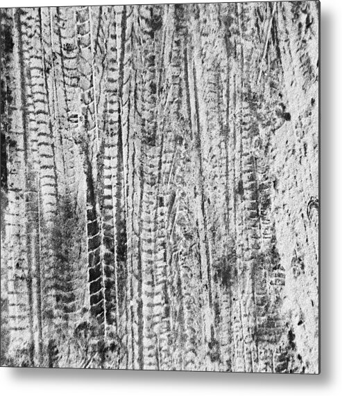 Tracks Metal Print featuring the photograph Snowy Tyre Tracks by Nic Squirrell