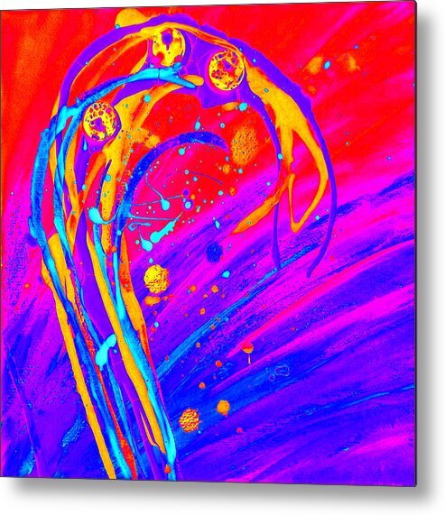 Abstract Metal Print featuring the painting Solar Flare by Darren Robinson