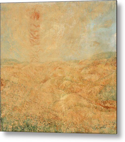 Landscape Metal Print featuring the painting Sole del Leone di Forenza by Giovanni Caputo