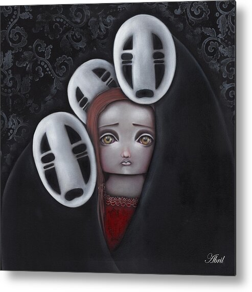 Spirited Away Metal Print featuring the painting Sombras by Abril Andrade