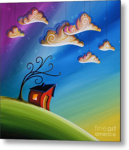 Dreamscape Metal Print featuring the painting Song At Sunset by Cindy Thornton