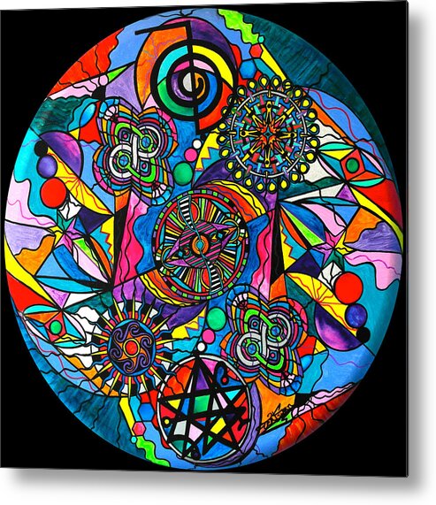 Vibration Metal Print featuring the painting Soul Retrieval by Teal Eye Print Store