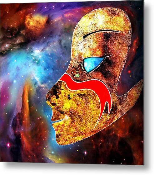 Space Metal Print featuring the painting Space Glory by Hartmut Jager