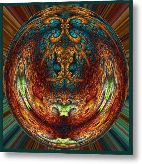 Kaleidoscope Metal Print featuring the digital art Spherical Art No 3 by Charmaine Zoe