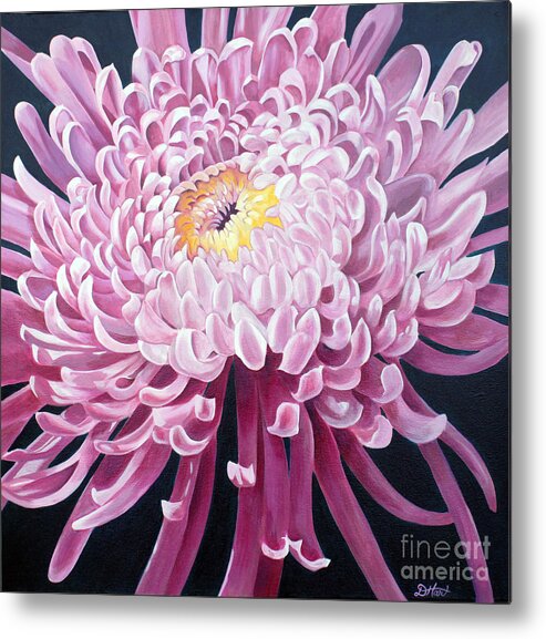 Nature Metal Print featuring the painting Spider Mum by Debbie Hart