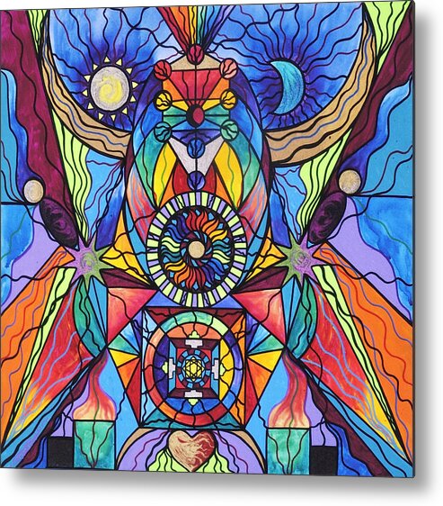 Spiritual Teacher Metal Print featuring the painting Spiritual Guide by Teal Eye Print Store