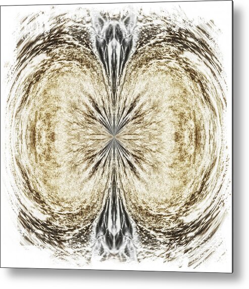 Abstract Metal Print featuring the digital art Splashed by Carolyn Marshall