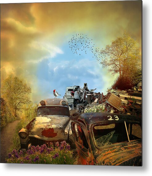 Auto Metal Print featuring the photograph Spring Cleaning - landscape by Jeff Burgess